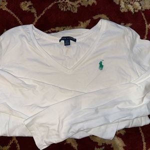 Ralph Lauren basic white long sleeve tshirt